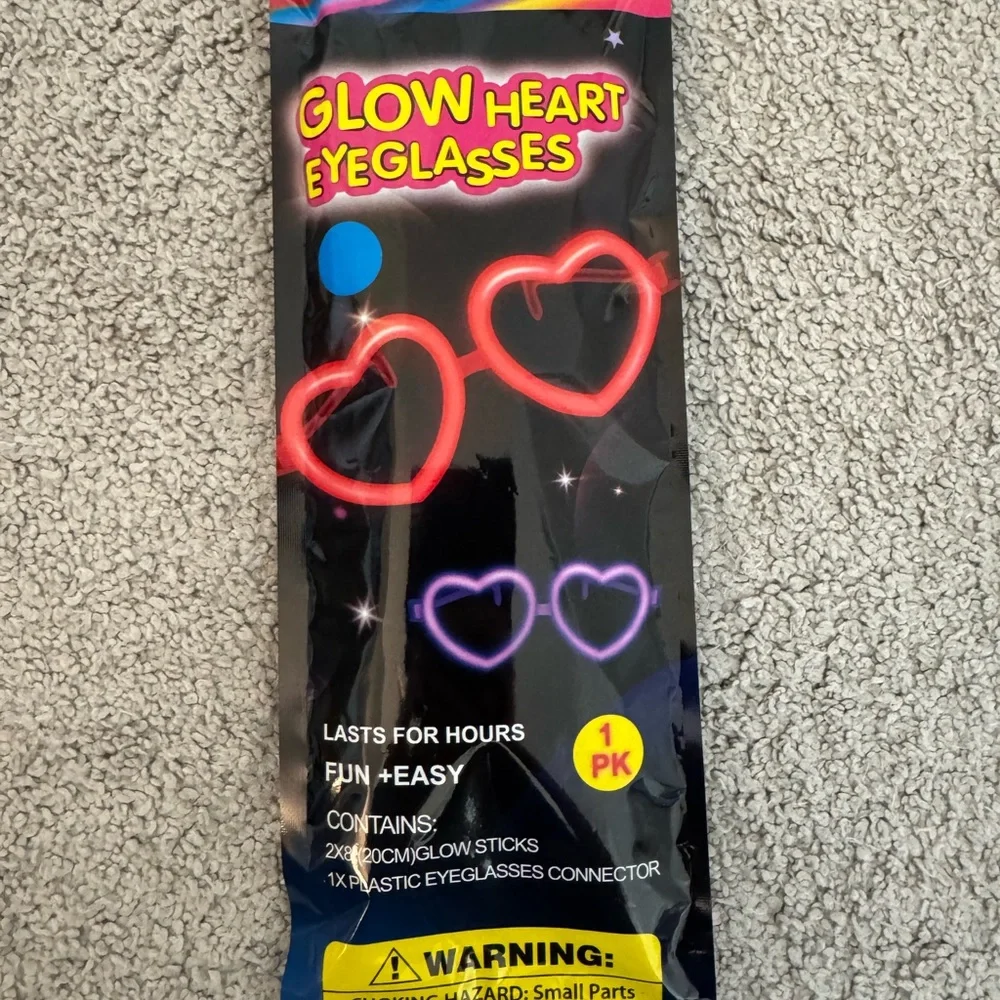 Glow Heart Eyeglasses Party Pack - Multicolor